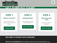 Tablet Screenshot of crossfitbattleground.com